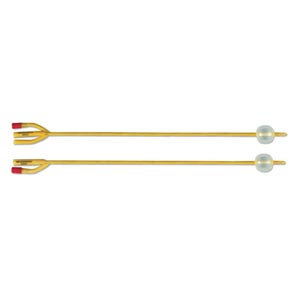Catetere Foley in lattice monouso a 3 vie e valvola morbida - ch/fr 20