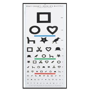 ottometrica Ewing per illetterati - distanza 6 m - 28 × 56 cm