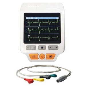 Ecg portátil Cardio C Eletrocardiógrafo de 1-3 canais