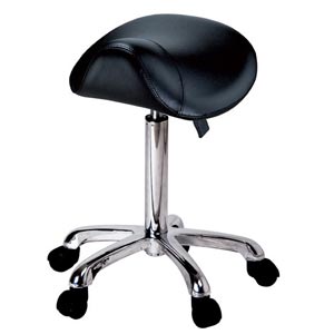 Ergo regulable en altura 52 - 67 cm con asiento almohadillado y base con rueda - sin respaldo 