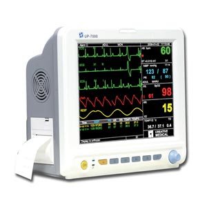 Monitor multiparamétrico UP7000 - SpO2+ NIBP+TEMP+RESP+Ecg 7 derivações