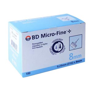 Aiguilles BD Micro-Fine™+ - 31G x 8 mm