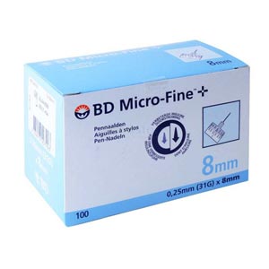 Aghi BD Micro-Fine™+ - 31G × 8 mm