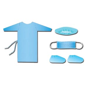 Kit de ropa para el visitante desechable no estéril