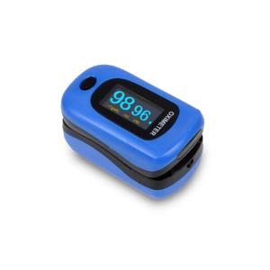 Saturimetro da dito Oxy-4 per adulti con indice di perfusione e allarmi - blu