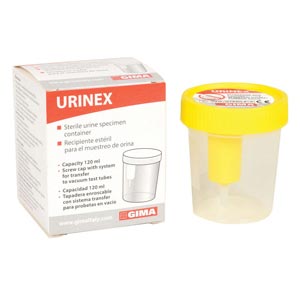 Contenitore per le urine Plus sterile - 120 ml con tappo a vite e punto di prelievo