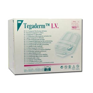 3M™ Tegaderm™ I.V. 1633 Apósito transparente con borde - 7 × 8,5 cm