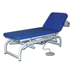 Lettino King in acciaio altezza variabile - blu