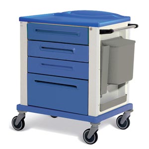 Carrello in tecnopolimero Basic standard blu - 4 cassetti