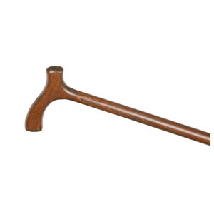 Bastone in legno con manico a "T"