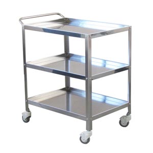 Carrinho em aço Ter 3 prateleiras