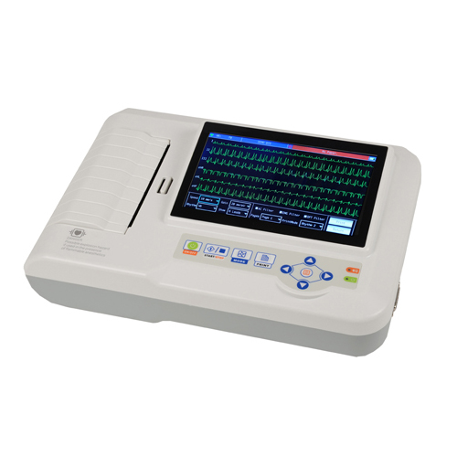 Ecg Contec 600G - eletrocardiógrafo 12 derivações, 3/6 canais,Touch screen 7” LCD