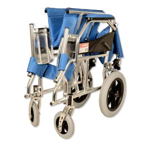 de traslado extraligera Queen plegable - asiento de 46 cm - tejido azul