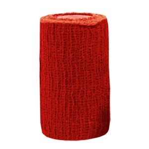 Vendaje cohesivo elástico - 4 m x 6 cm - rojo