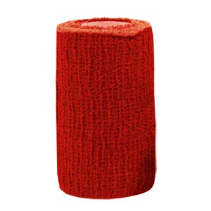 Vendaje cohesivo elástico - 4 m x 10 cm - rojo