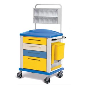 Carrello in tecnopolimero Medicazione 4 cassetti - standard