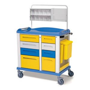 Carrello in tecnopolimero Medicazione 8 cassetti - medium