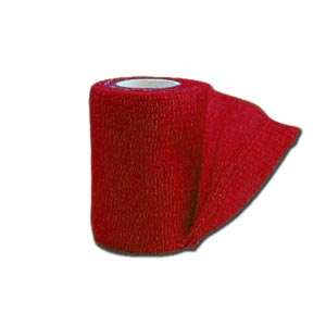 Vendas cohesivas elásticas en TNT - 4.5 m x 10 cm - rojo