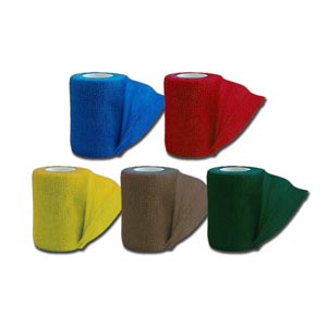 Benda elastica coesiva TNT - 4,5 m × 7,5 cm - mix 5 colori