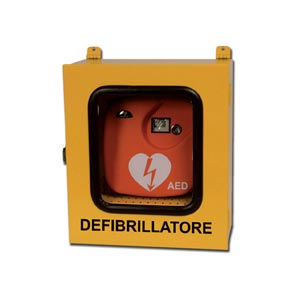 Armadietto in metallo per defibrillatori - uso esterno