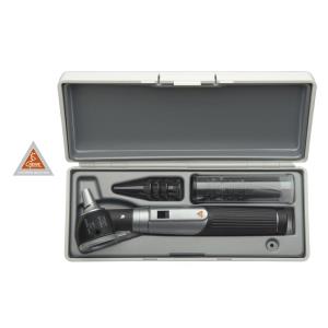 Otoscope Heine Mini 3000® F.O. LED - 2,5V avec poignée et piles - noir - avec trousse
