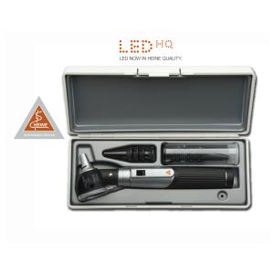 Heine Mini 3000® F.O. LED - 2,5V con mango a pilas - negro - con estuche