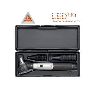 Otoscopio Heine Mini 3000® F.O. LED - 2,5V con manico a batterie e con astuccio - nero