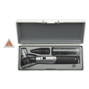 Otoscopio Heine Mini 3000® F.O. LED - 2,5V con manico a batterie - nero - con astuccio