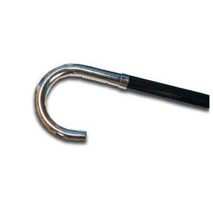 Leonardo wood stick - metal - curved handle