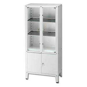 Armoire pour médicaments et instruments - 4 portes à charnières