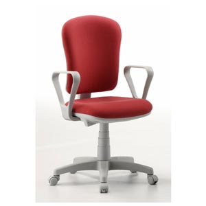 Silla Varese de tela con brazos - roja