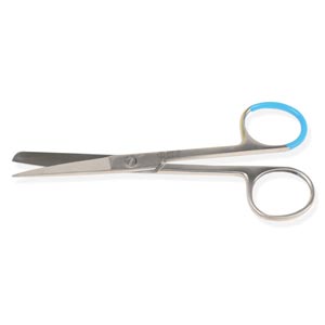 Sterile surgical scissors sharp/blunt straight - 13 cm