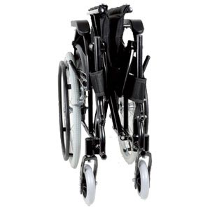 ultraligera de aluminio con asiento de 46 cm - tela negra