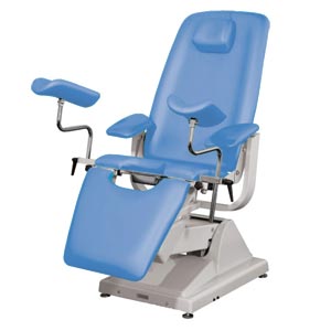 Poltrona ginecologica Gynex Professional con portarotolo - azzurro Buenos Aires