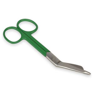 Tijeras Lister, en acero y mango en plástico verde - 14 cm