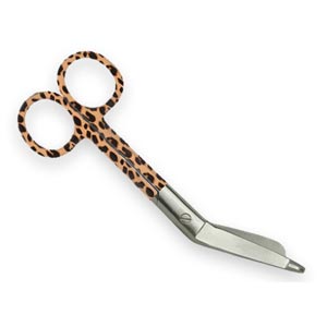 Tijeras Lister de acero con fantasía de leopardo - 14 cm
