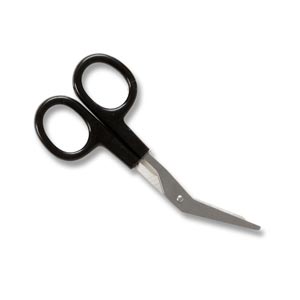Tijeras de acero Utility con asas de color negro - 12 cm