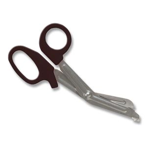Forbici per bende in acciaio con manici in plastica neri - 16,5 cm