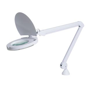 LED LUPA da osservazione con lente - da scrivania con morsetto