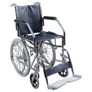 Narrow in tessuto nero con gomme solide - seduta 41 cm