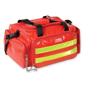 Borsa emergenza in poliestere rivestita in PVC - rossa