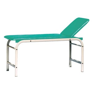Lettino da visita in acciaio King - verde acqua