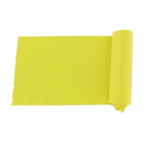 Fascia elastica di resistenza per esercizi 5,5 m x 14 cm x 0,2 mm - gialla