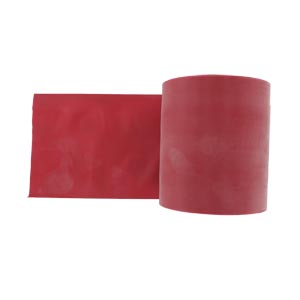 Elastic resistive band for exercise 45 m × 14 cm × 0,3 mm - red