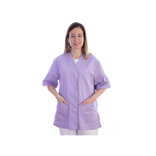 Túnica feminina com botão automático - cor lilás - XL