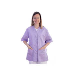 Túnica feminina com botão automático - cor lilás - XL