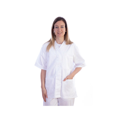 Tunique médicale femme boutons pression - blanche – XS