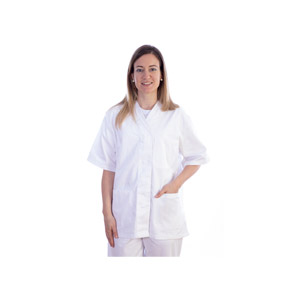 Tunique médicale femme boutons pression - blanche – XL