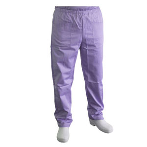 Pantalon mélange coton mixte - lavande – L