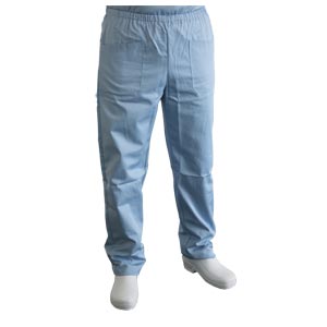 Pantalon mélange coton mixte - bleu clair – L